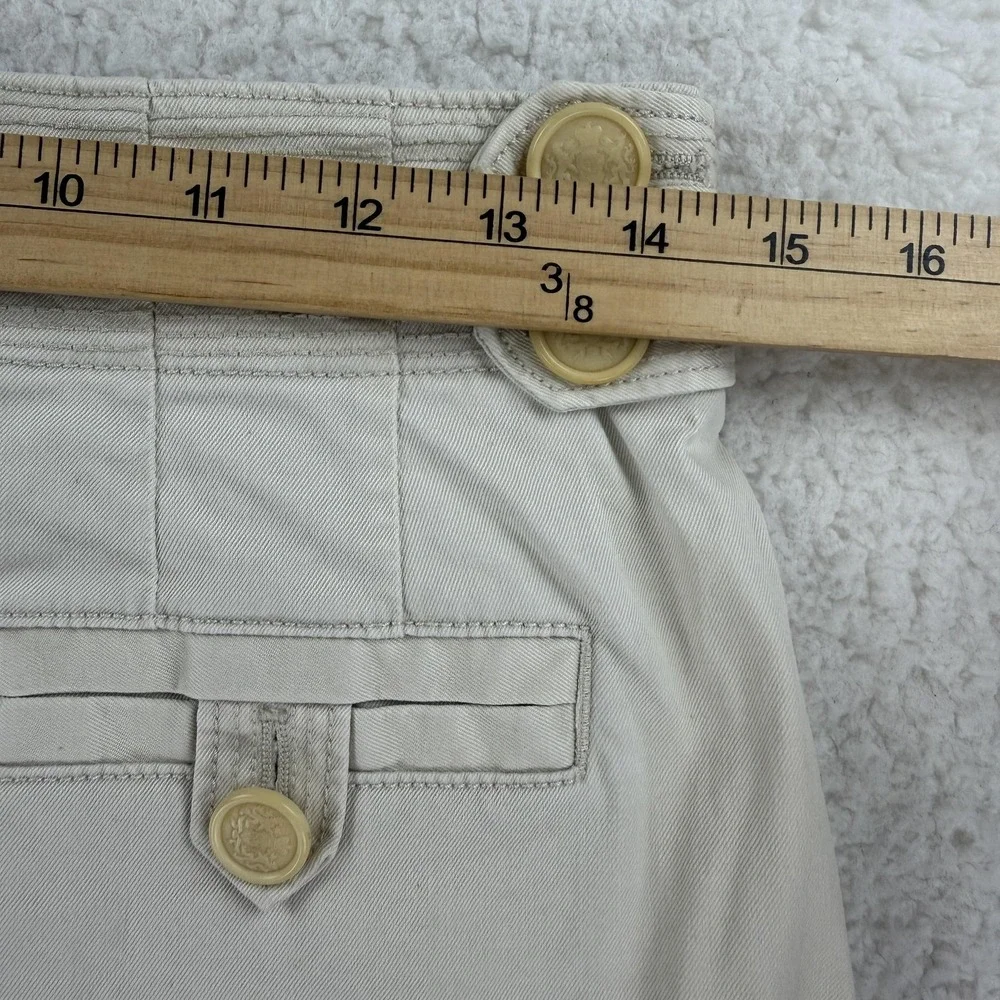 J.Crew Skirt‎ Womens 0 Beige Twill Mini Button Pocket Stretch Casual Summer